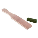 Leather strop and polishing paste