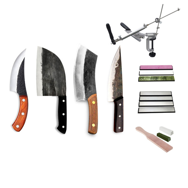 Wasabi Collection - Premium Japanese Kitchen Knife Set with Green Re –  Senken Knives